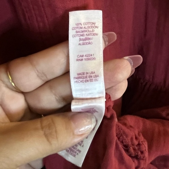 VELVET By Graham & Spencer, Viviana Cotton Gauze Dress, Long Sleeve, Size XL - Picture 7 of 11